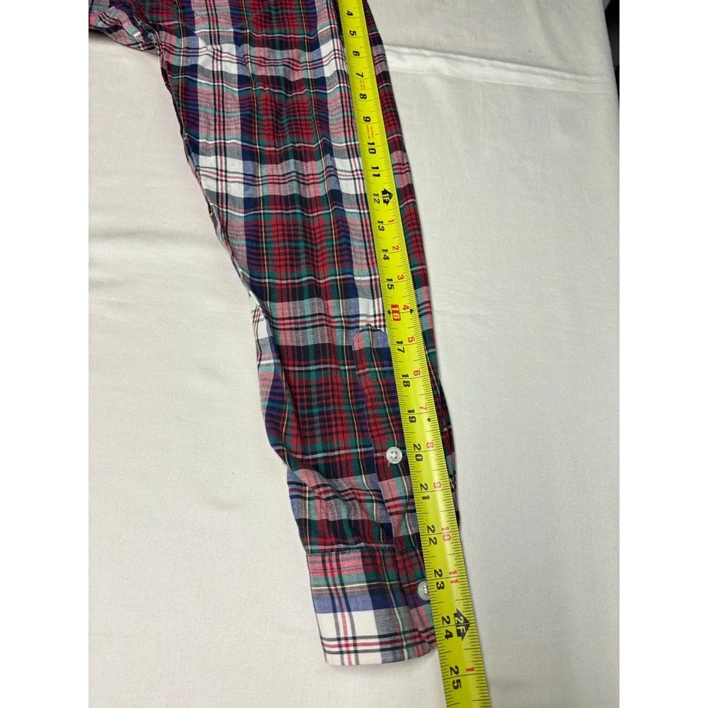 Polo Ralph Lauren Blaire Mens Large Plaid Button Down Shirt Multi Color‎ Cotton